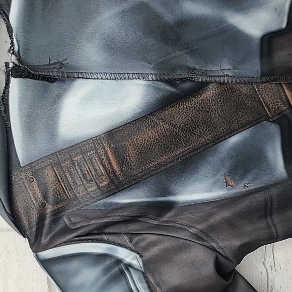 Rubies Star Wars Kid's Mandalorian Halloween Jumpsuit Costume Silver/Brown Multi - Picture 14 of 17